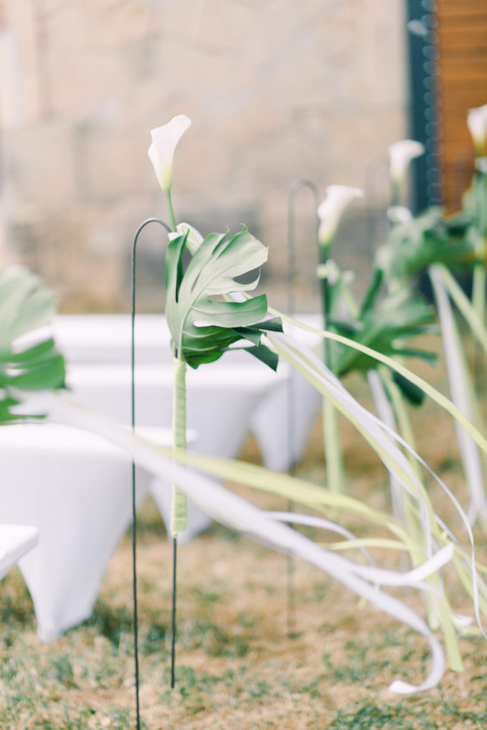 Eukalyptus Ideen Altarweg mit Shepherd Hooks