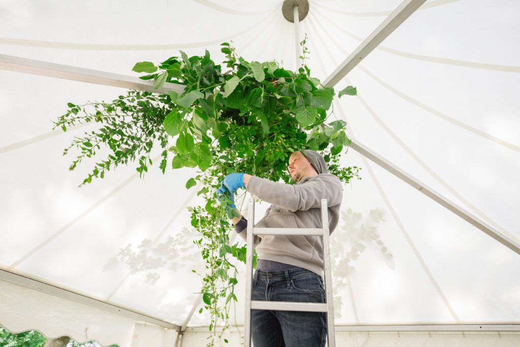 Die Blumenbinderei zeigt vollen Einsatz